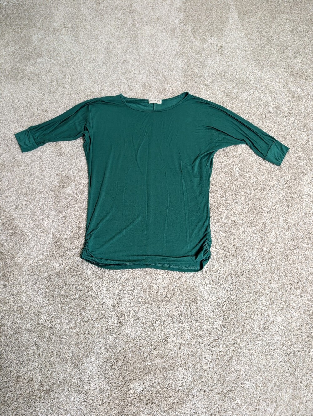 Larace Emerald Green Dolman Sleeve Short Sleeve Top - Small
